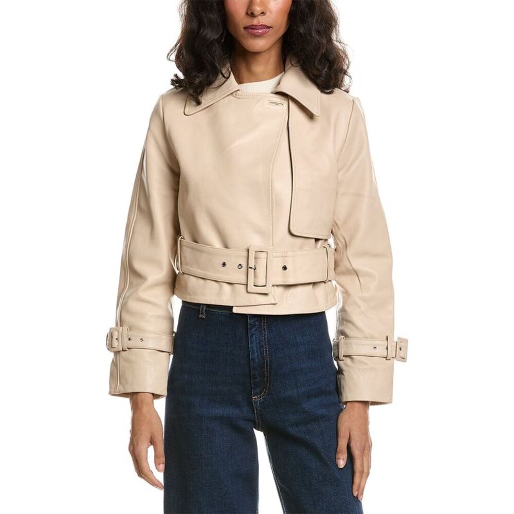 Walter Baker Womens  Rexa Suede Short Trench Coat